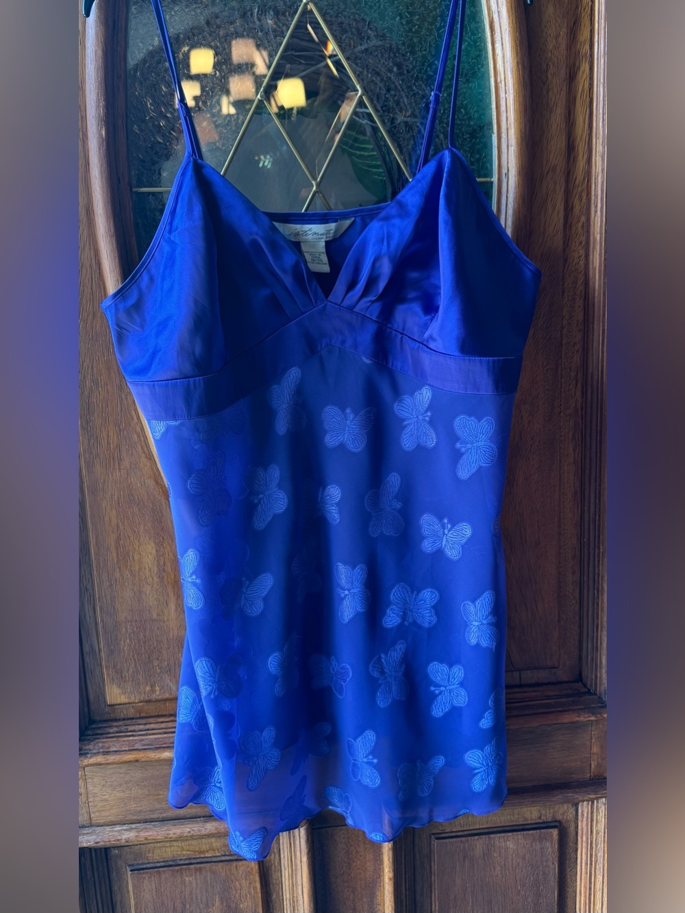 Size 18/20 Cacique Silky Purple Butterfly babydoll lingerie set NWT